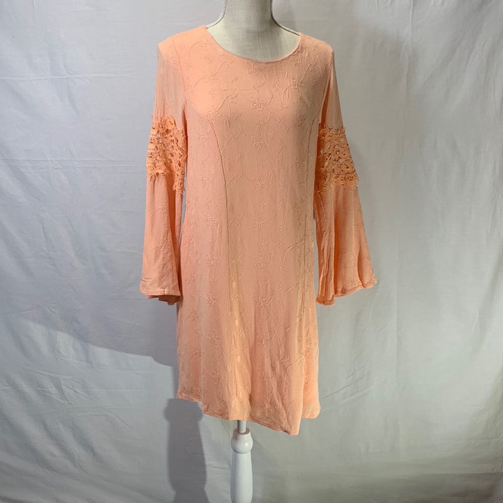 Mod Ref Peach Bohemian Style Dress Size L